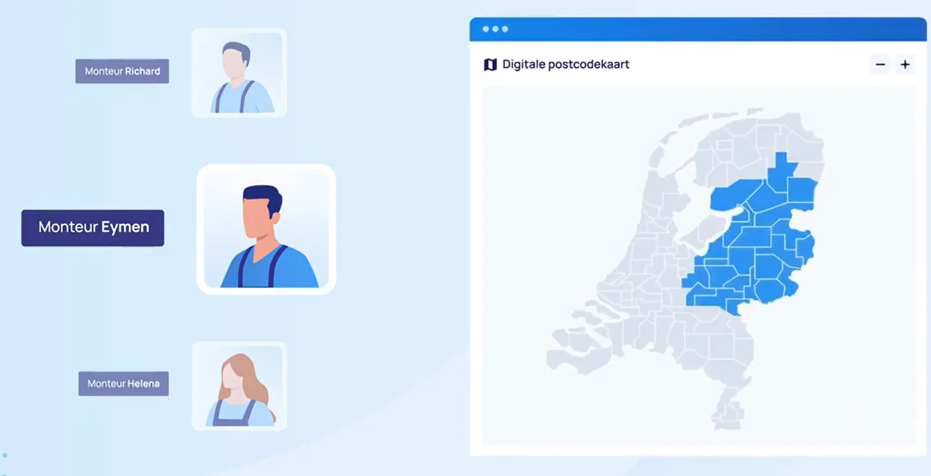 Digitale postcodekaart